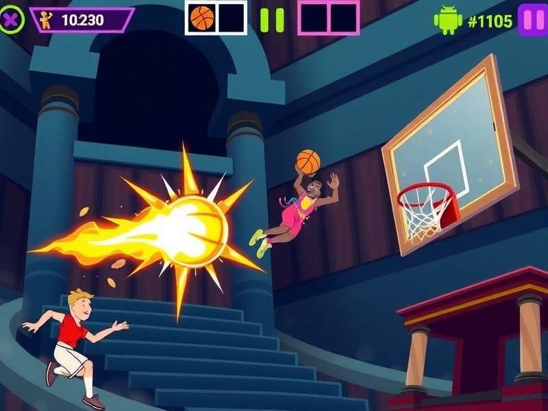 Slum Dunk Wizardry game screenshot showing magical basketball gameplay